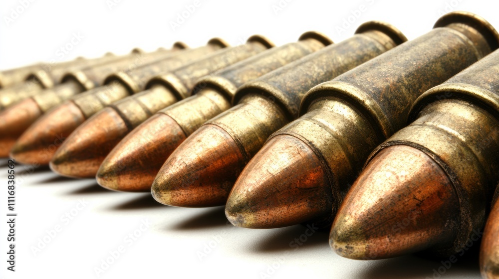 Ammunition display military zone photograph studio setting close-up weaponry concept Ammunition display military zone photograph studio setting close-up weaponry concept