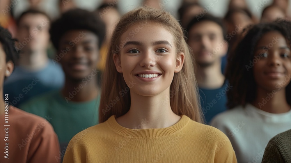 Obraz premium Multi-ethnic students diverse backgrounds concept. Diverse Students at Cultural University Event
