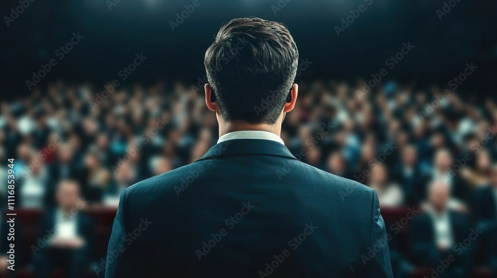 Conference speaker leadership inspiration event concept. Speaker at Conference Addressing Engaged Audience Conference speaker leadership inspiration event concept. Speaker at Conference Addressing Engaged Audience