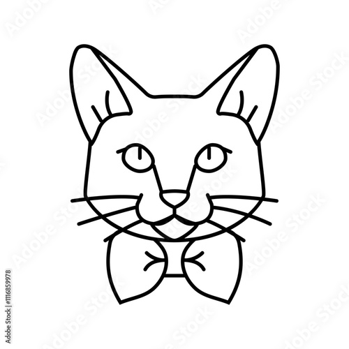carrier cat breeding line icon vector. carrier cat breeding sign. isolated contour symbol black illustration
