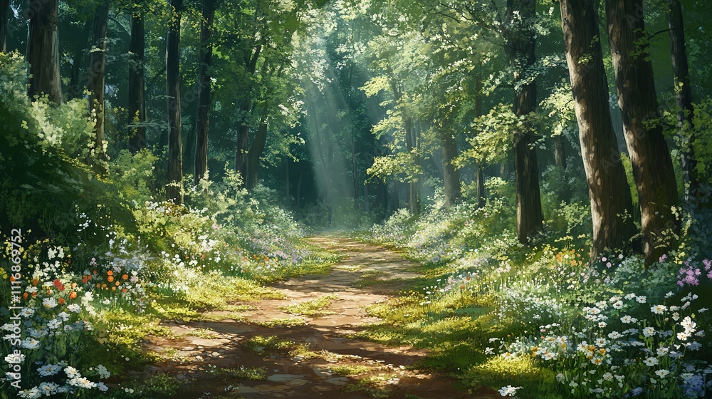 Fototapeta premium Forest of calm and relaxation