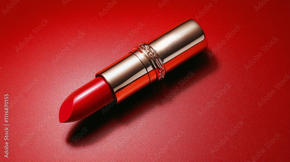 Vivid Red Lipstick with Creamy Texture Vivid Red Lipstick with Creamy Texture