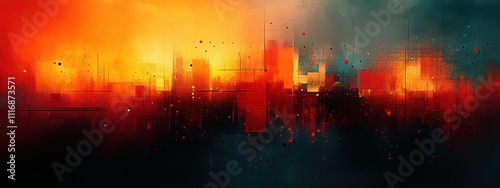 Modern Abstract Art Design Concept Colorful Background Creative Graphic Idea Business Visual Technology photo