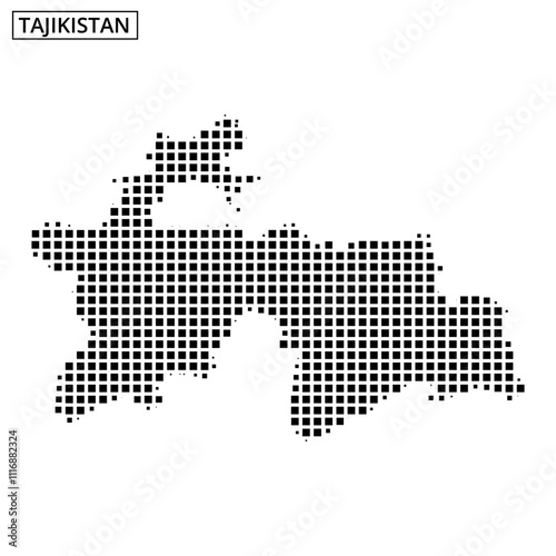 Map outline of a region with dot pattern showcasing geographical features