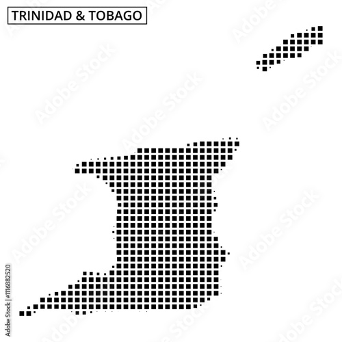 Map outline of Trinidad highlighting geographical features and borders
