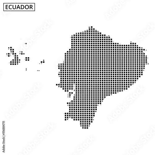 Map of Ecuador showcasing its unique geographical shape and location in South America