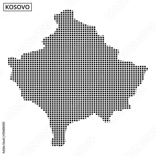 Map outline of a region displayed with dot patterns and contour lines