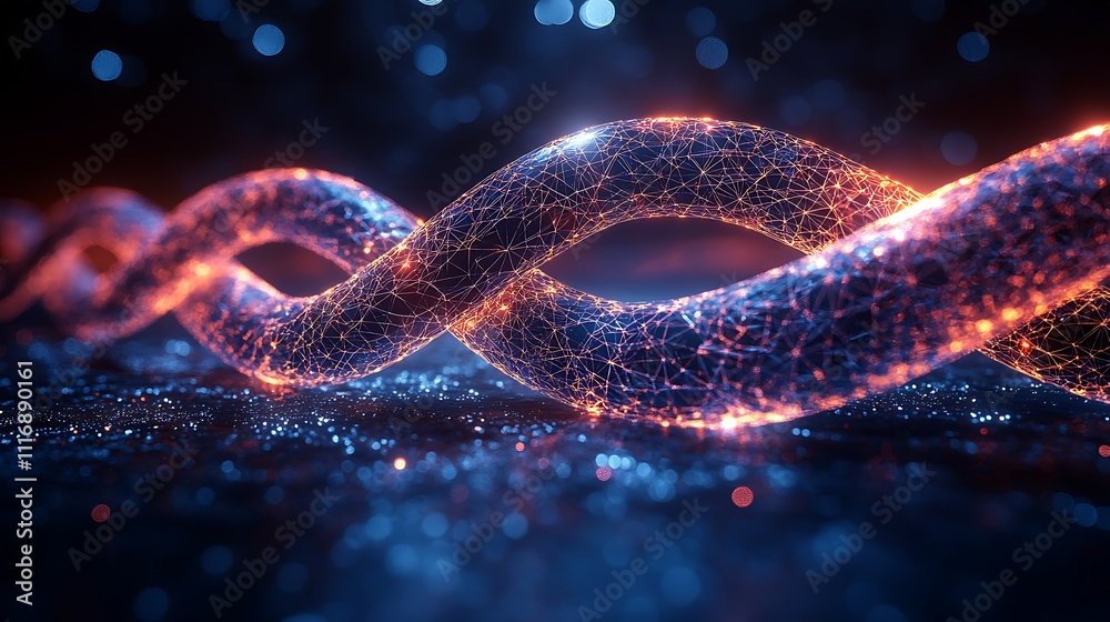 Futuristic Glowing Blockchain Link Digital Concept Images Futuristic Glowing Blockchain Link Digital Concept Images