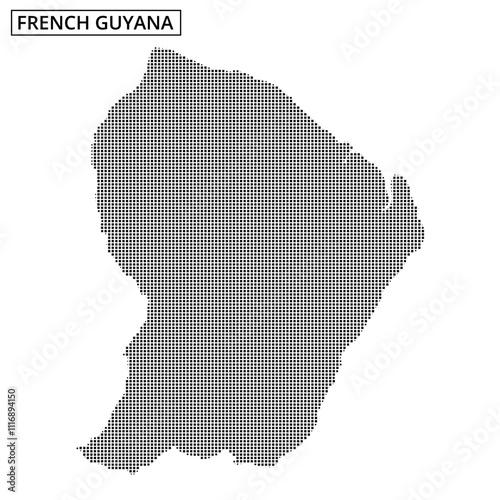 Dotted map outline of Ecuador displaying its geographical features and borders