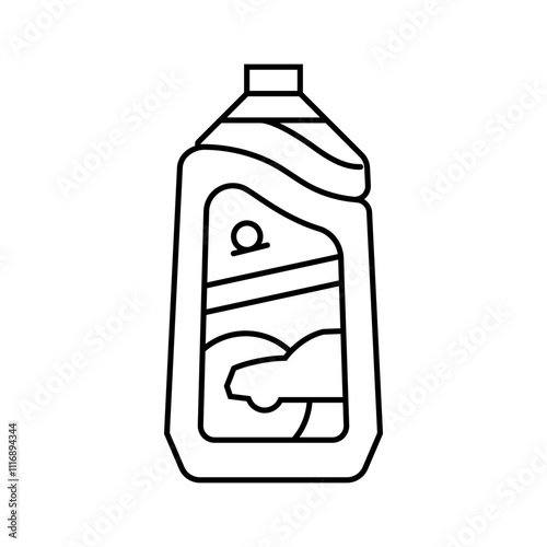 wash soap car care line icon vector. wash soap car care sign. isolated contour symbol black illustration