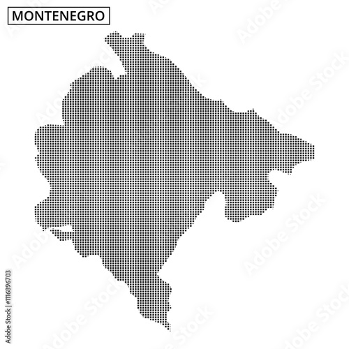 Map outline depicting a region with dotted pattern highlighting geographical features