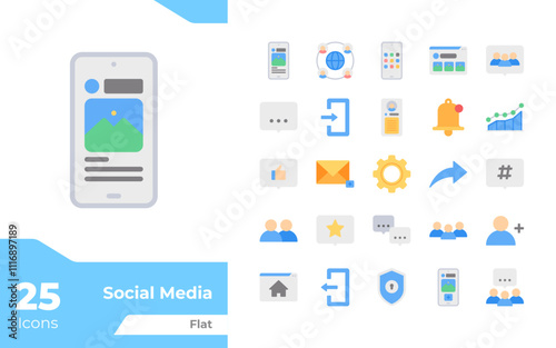 Social Media Flat Icons