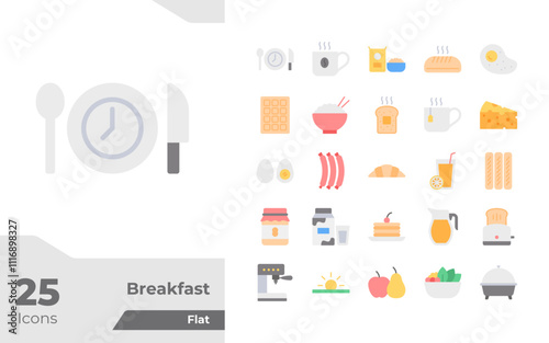 Breakfast Flat Icons
