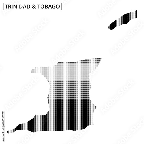 Map outline of Trinidad highlighting geographical features and borders