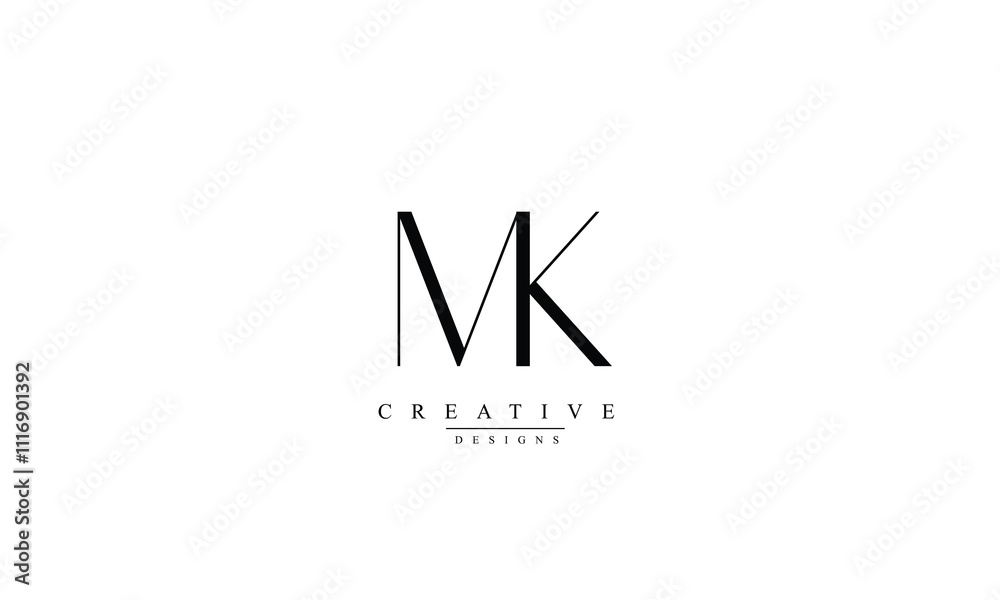 Alphabet letters Initials Monogram logo MK KMM K Alphabet letters Initials Monogram logo MK KMM K