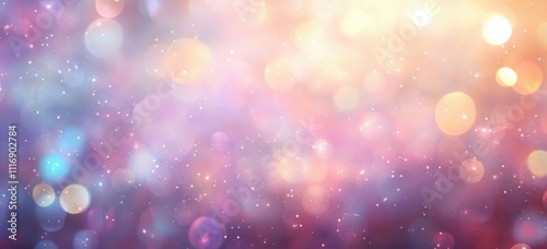 Obraz na płótnie Dreamy Abstract Background Soft Pastel Bokeh Glowing Orbs Ethereal Impressionist Colors w salonie