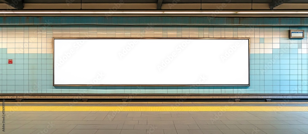 Blank Subway Billboard Mockup Blank Subway Billboard Mockup