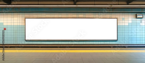 Blank Subway Billboard Mockup