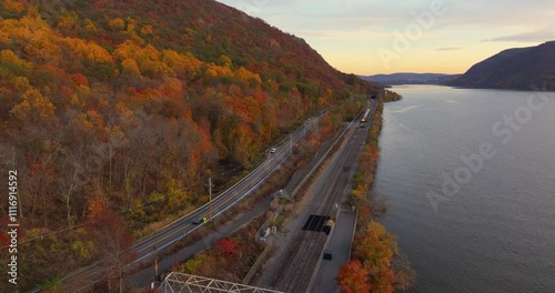 Hudson River Train Breakneck Wide Above