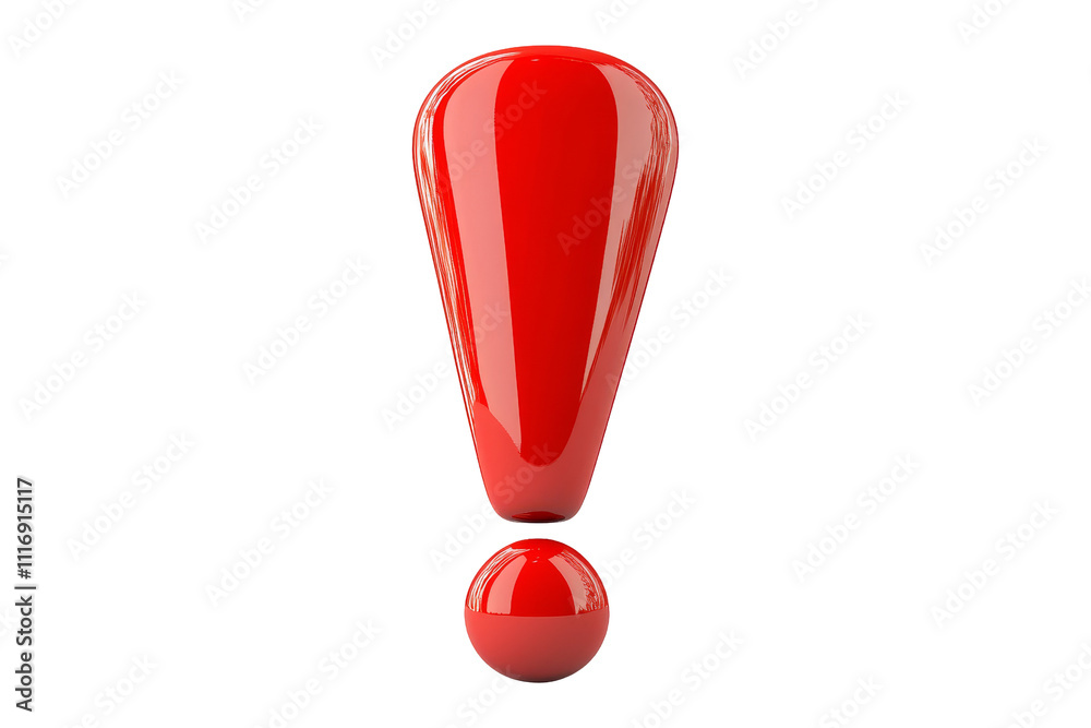 © EmBaSy - Modern minimalist graphic attention-grabbing red exclamation mark art