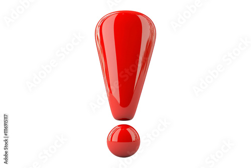 Modern minimalist graphic attention-grabbing red exclamation mark art