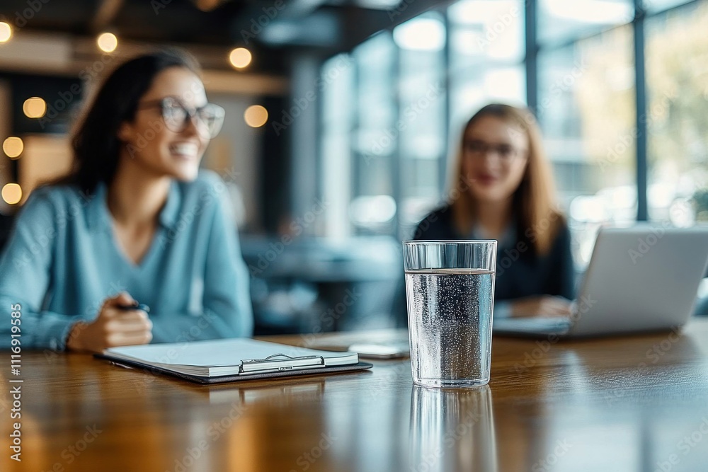 Businesspeople Engaged in Meeting Discussion in Modern Office Businesspeople Engaged in Meeting Discussion in Modern Office