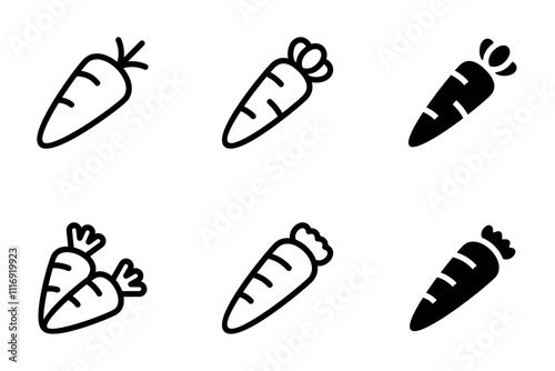 carrot icon set