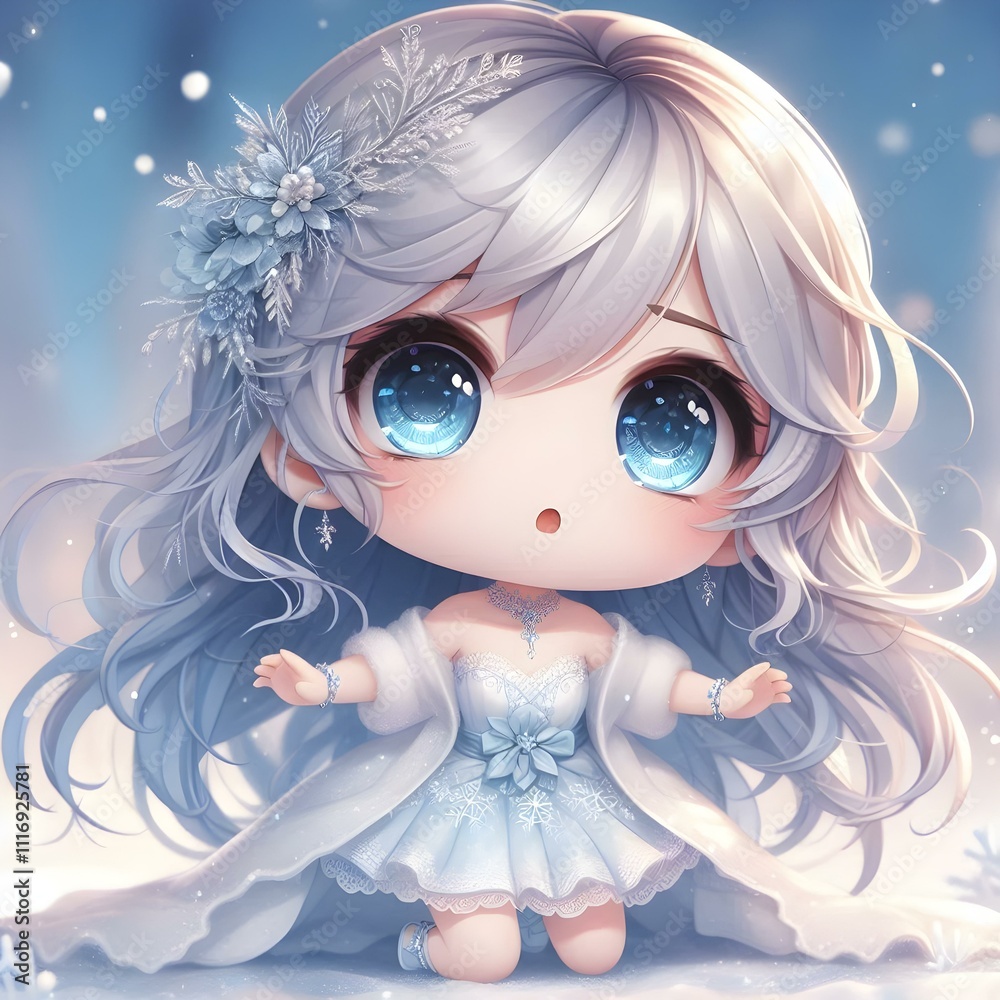 Chibi Winter Maiden Seeking Help Chibi Winter Maiden Seeking Help