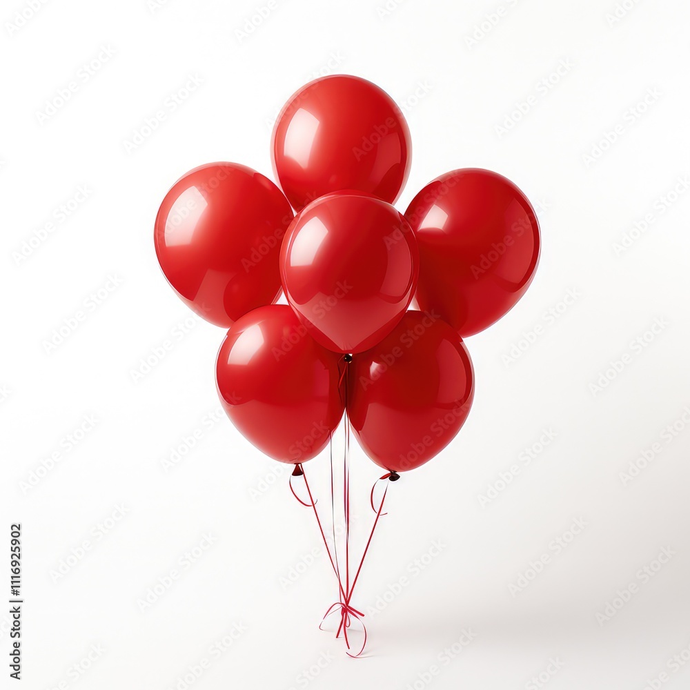 Red Balloons Cluster, Festive Party Decor Red Balloons Cluster, Festive Party Decor