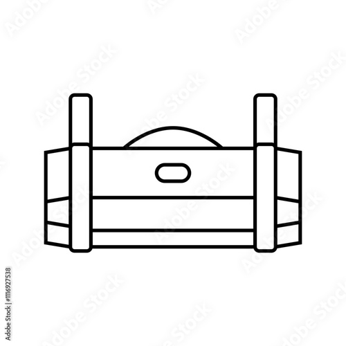 sandbag fitness tool line icon vector. sandbag fitness tool sign. isolated contour symbol black illustration