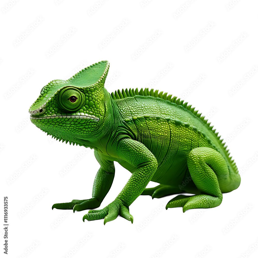 Fototapeta premium green iguana isolated on white