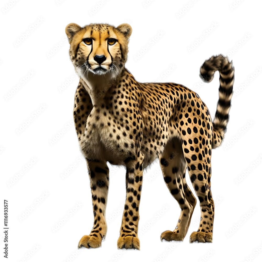 Cheetah with white background Cheetah with white background