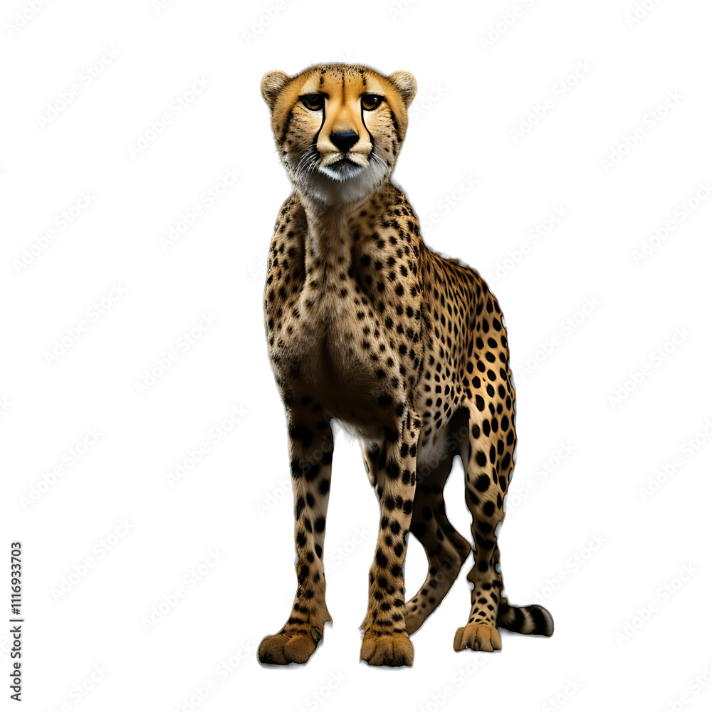 Cheetah with white background Cheetah with white background