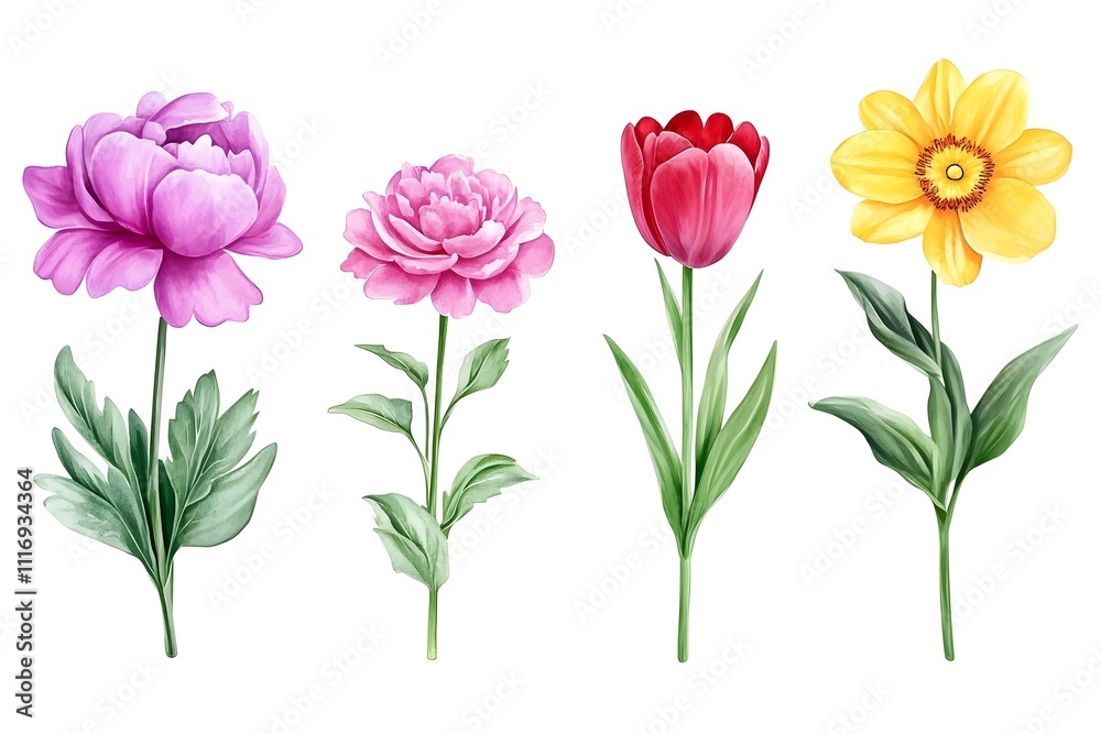 Watercolor Flower, Painting on canvas, Illustration Retro set with different daisy flowers. Colorful vector illustration isolated on white background in vintage style flower, watercolor, vector, pink, Watercolor Flower, Painting on canvas, Illustration Retro set with different daisy flowers. Colorful vector illustration isolated on white background in vintage style flower, watercolor, vector, pink,