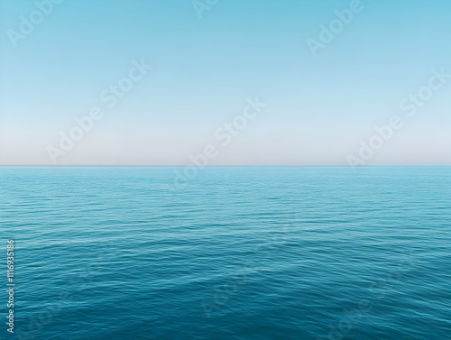Wallpaper Mural A serene view of calm ocean waters under a clear blue sky. Torontodigital.ca