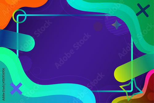 Neon abstract geometric background design