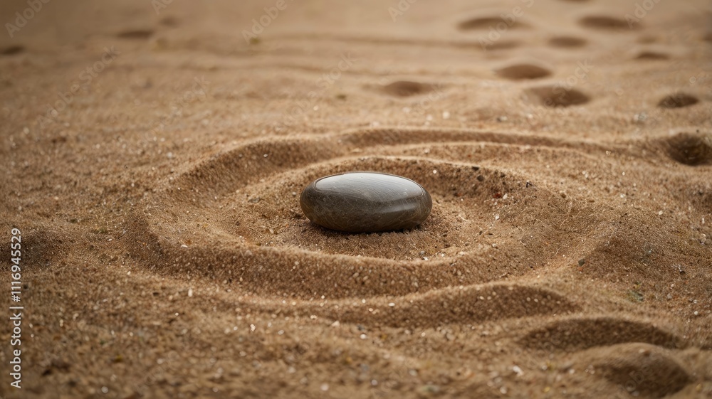 spa wellnes relaxing background with stone in raked sand spa wellnes relaxing background with stone in raked sand