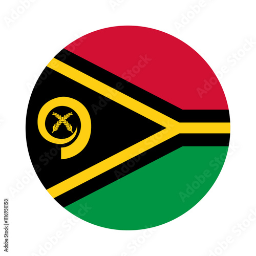 Round Vanuatu flag icon