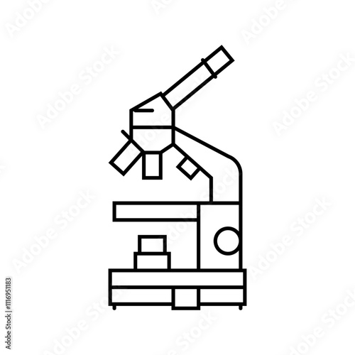 microscope genetic engineering line icon vector. microscope genetic engineering sign. isolated contour symbol black illustration