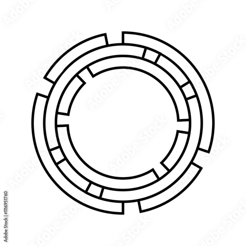 genome map genetic engineering line icon vector. genome map genetic engineering sign. isolated contour symbol black illustration