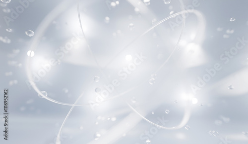 Billede på lærred 3D Skin Serum and Vitamin illustration isolated on gray background