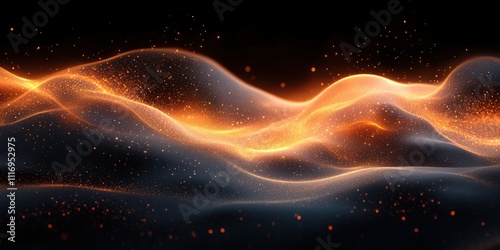 Warm Orange and Deep Black Gradient Background with Smooth Blurry Texture for Retro Modern Art