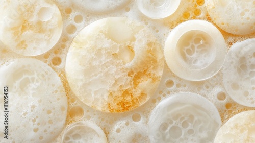 Abstract Image of Beer Foam and Bubbles