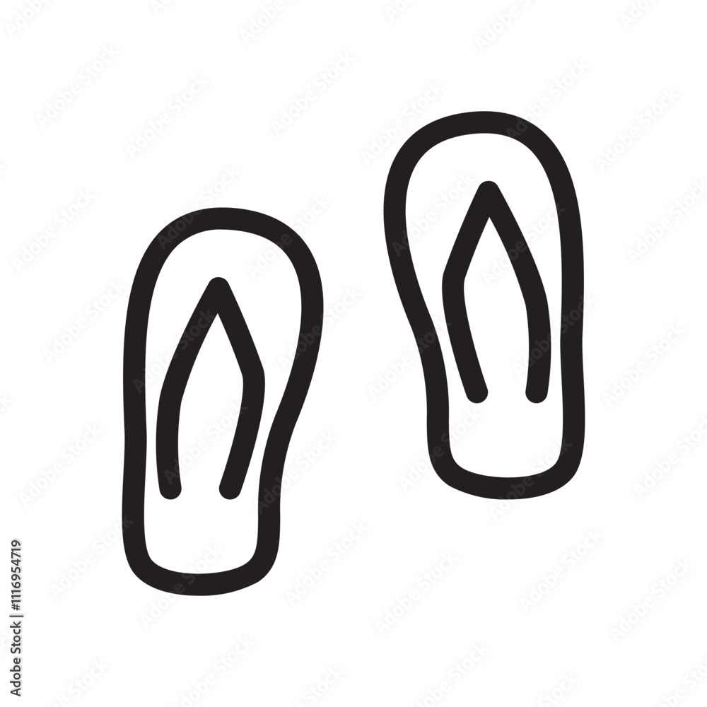 sandal Line Icon sandal Line Icon