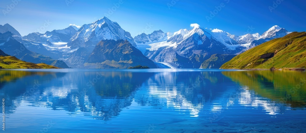 Fototapeta premium Serene Mountain Lake Reflection