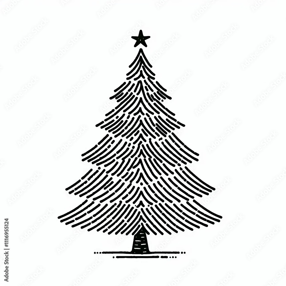 Obraz premium Celebrating Christmas: A Minimal Tree