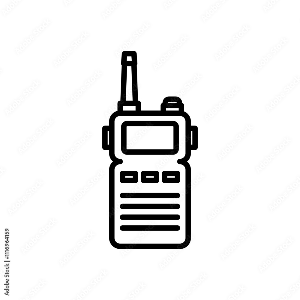 walkie talkie icon vector, line style icon walkie talkie icon vector, line style icon