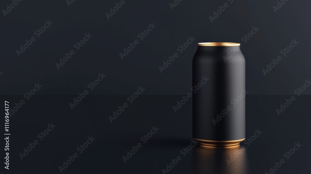 Minimal beer can mockup displayed on dark surface high fidelity design modern conceptual environment Minimal beer can mockup displayed on dark surface high fidelity design modern conceptual environment