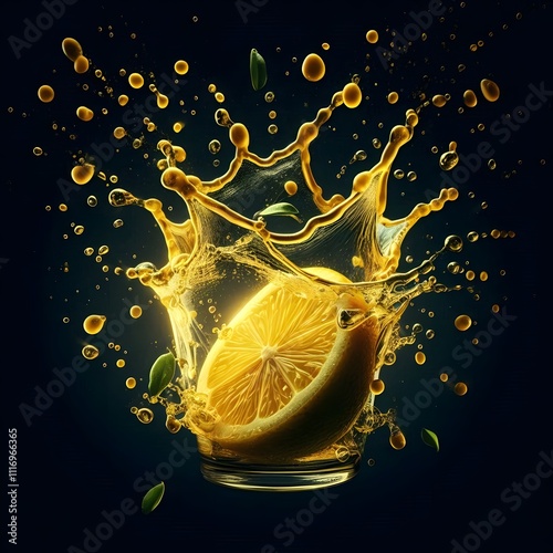 Lemon Juice Splashes Art in Motion 3