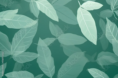 Wallpaper Mural seamless pattern with leaves Torontodigital.ca